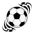 Tribal Soccer Ball Temporary Tattoo